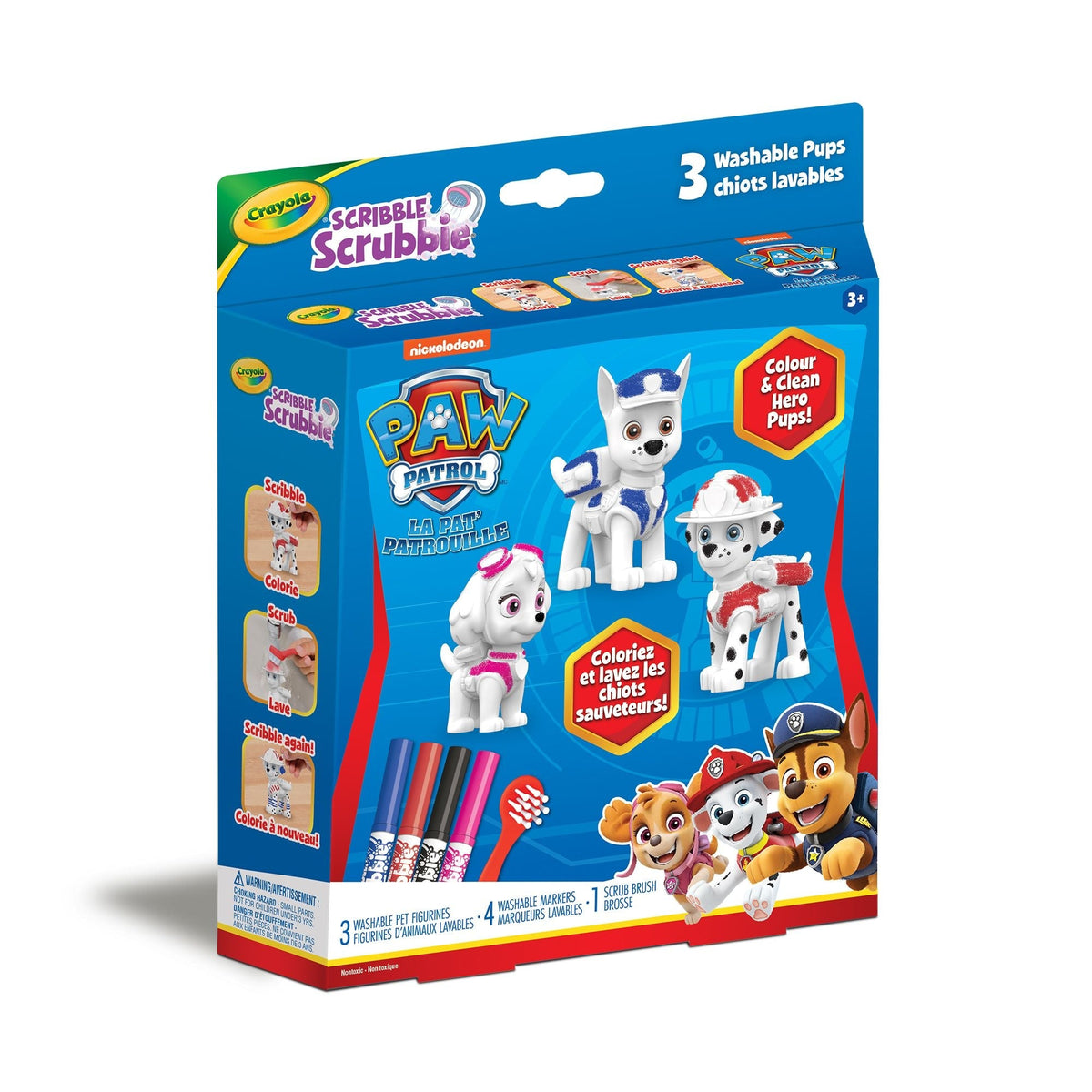 Crayola PAW Patrol Scribble Scrubbie Pets Activity Playset with Washable Markers, 3-pk, Ages 3+