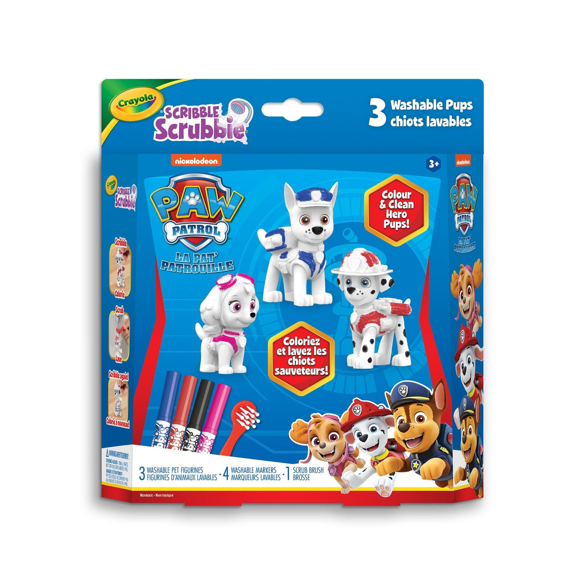 Crayola PAW Patrol Scribble Scrubbie Pets Activity Playset with Washable Markers, 3-pk, Ages 3+