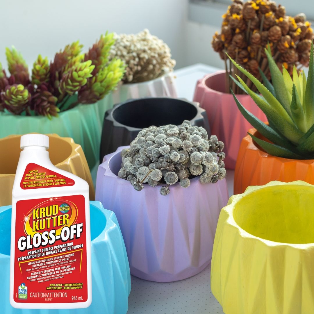 Krud Kutter Gloss-Off Pre-Paint Surface Preparation, Cleaner & Deglosser Without Sanding, 946-mL