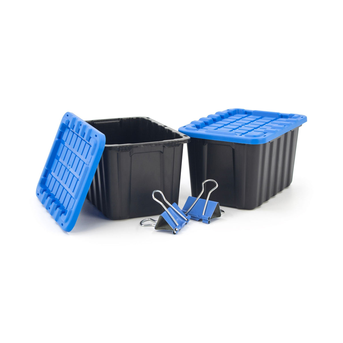 Mastercraft Tiny Heavy Duty Stackable Storage Tote with Lid, Black
