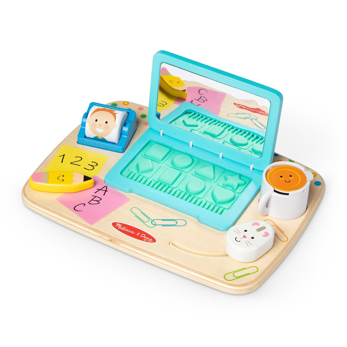 Melissa & Doug Wooden Work & Play Desktop