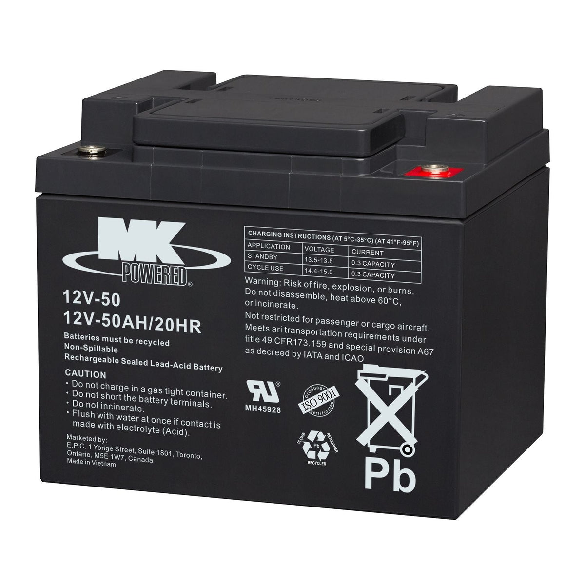 MK Battery 12-Volt 50 Ah SLA Battery