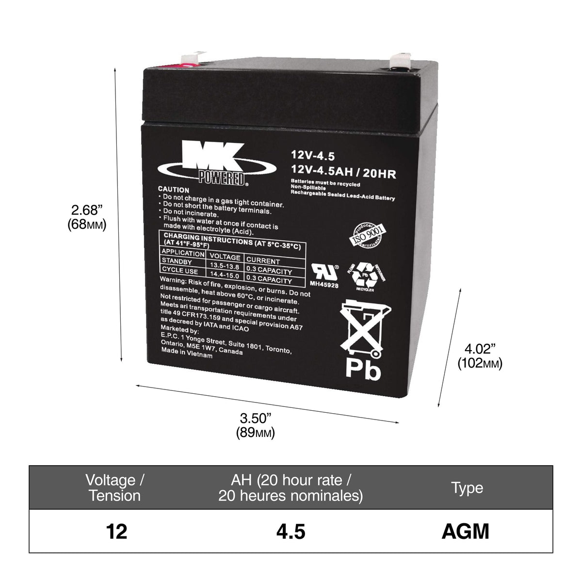 MOTOMASTER Group Size 96R Battery, 590 CCA