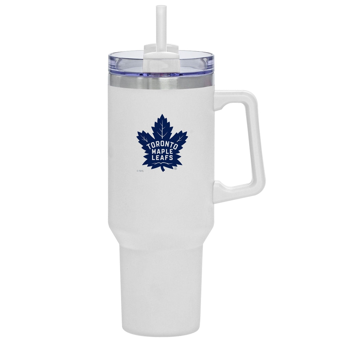 NHL Toronto Maple Leafs Travel Mug with Straw and Handle, 40-oz