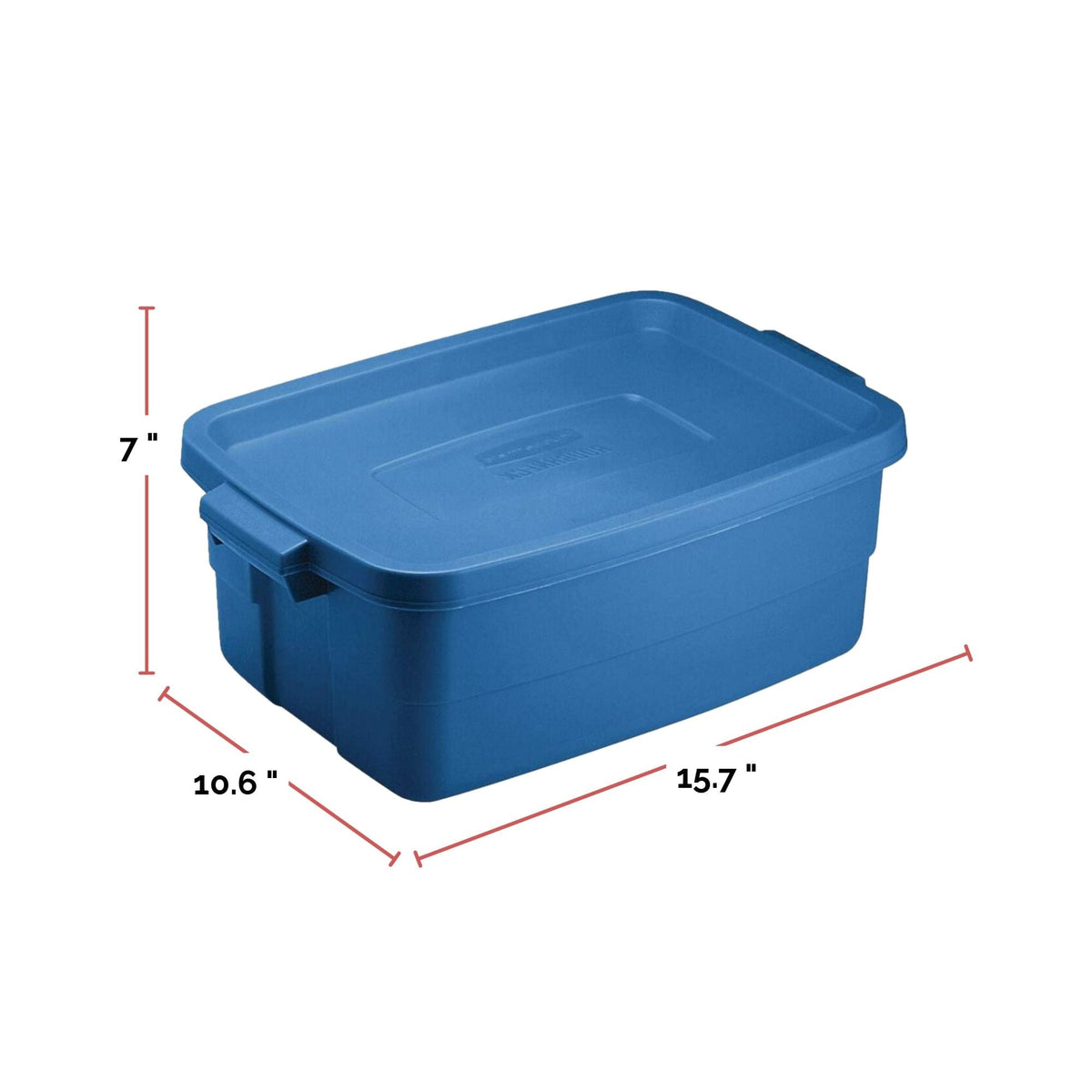 Rubbermaid Roughneck Stackable Storage Box with Lid, 11-L, Blue