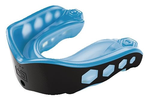 Shock Doctor Gel Max Convertible Mouthguard, Blue/Black, Assorted Sizes