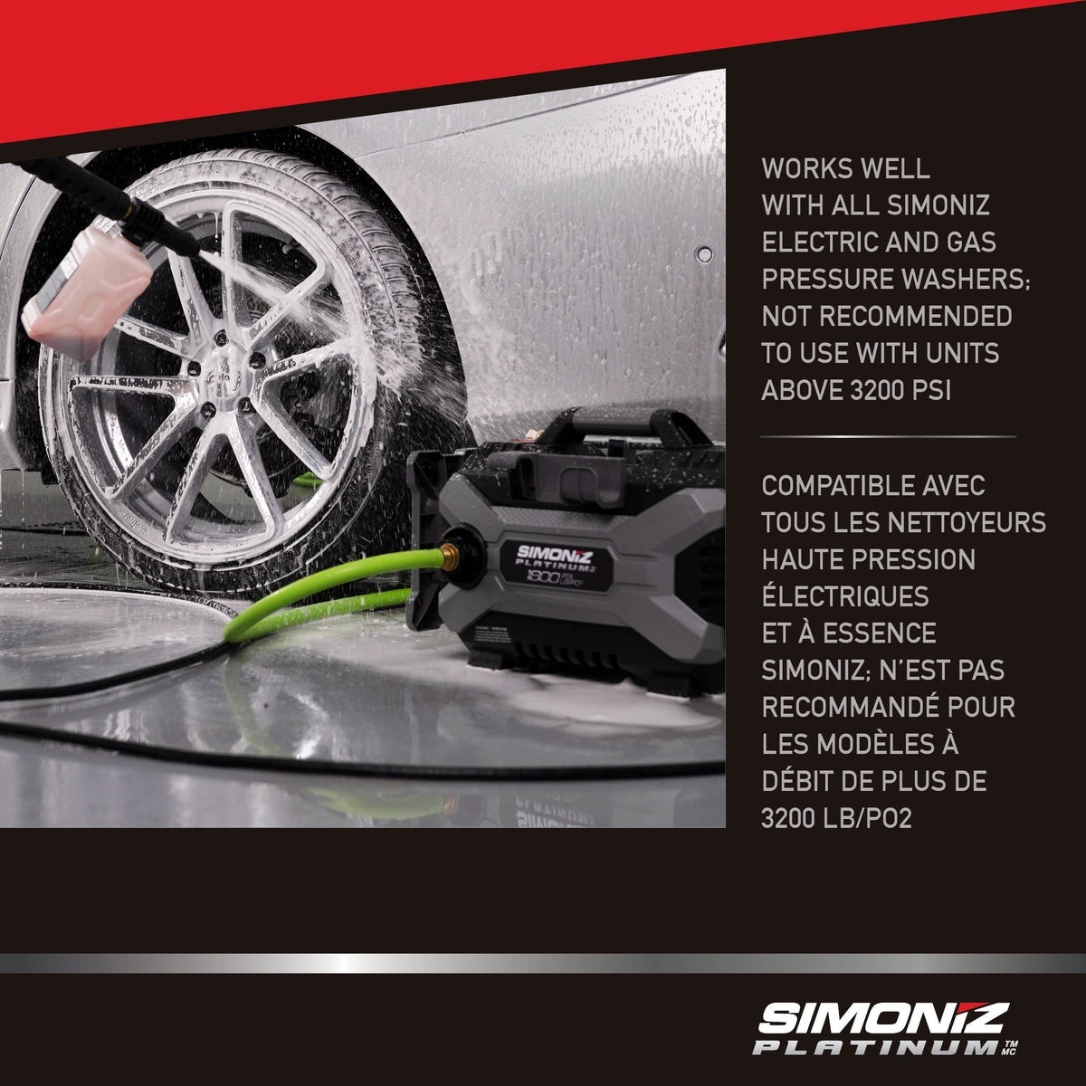 Simoniz Universal Foam Blaster Kit Compatible with Simoniz Electric Pressure Washers, 700-mL