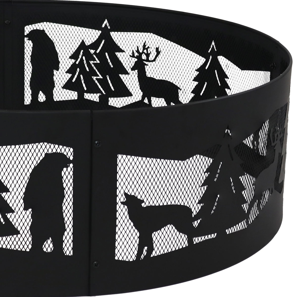 Sunnydaze Decor Forest Wilderness Fire Ring, 36-in