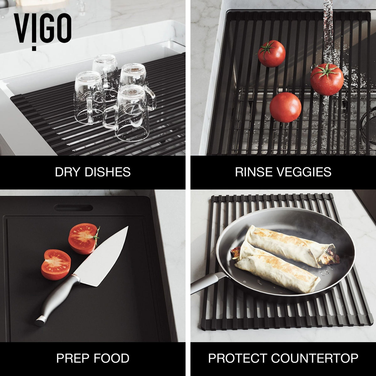 VIGO Oxford Single Farmhouse Kitchen Sink, 36-in x 21-in