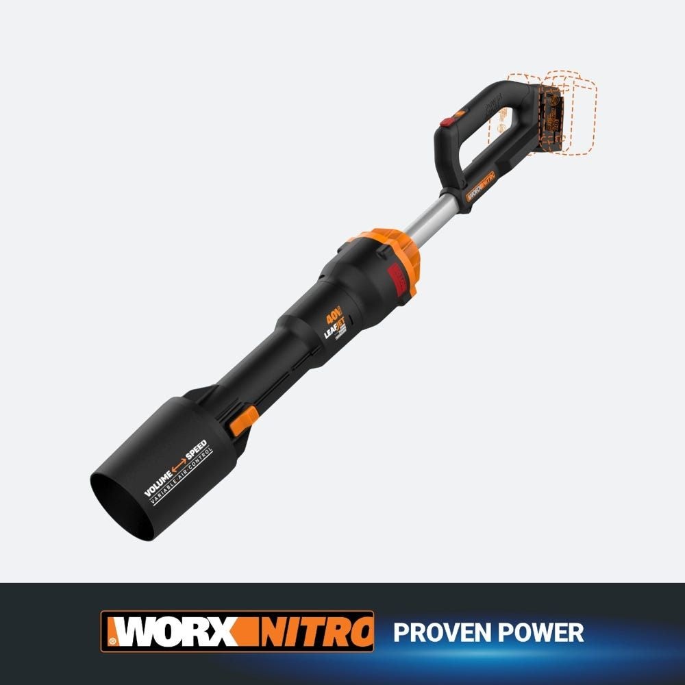 WORX WG585.9 Nitro 40V Power Share LeafJet Cordless, Brushless Leaf Blower, Tool Only