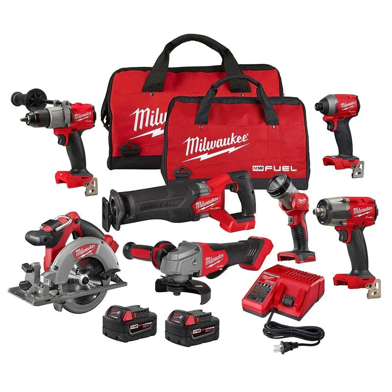 18V M18 Lithium-Ion Brushless Cordless 7-Tool Combo Kit 5.0 Ah M0