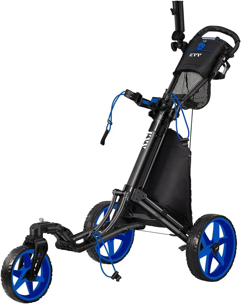 360-degree rotating front wheel golf cart, with opening and closing taking only one second - built-in free sunshade stand Q0