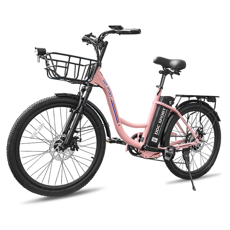 24 Inch Cruiser Electric Bike, E-Bike for Adults, Ebike with 36V 10.4AH Removable Battery, Step Through Ebike for Women Men,City Electric... Z0