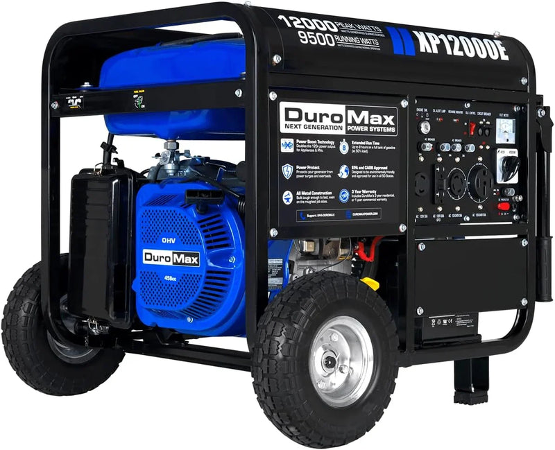 13,000-Watt Dual Fuel Portable Generator - Gas & Propane, Electric Start, Whole Home Backup Power, Transfer Switch Ready, RV & Emergency Ready T6