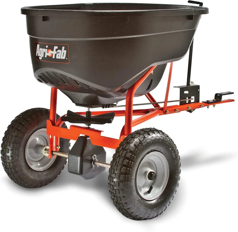 Tow-Behind Lawn & Garden Broadcast Spreader for Seed,Fertilizer,Salt,Ice Melt; Easy to use Flow Control from Seat of Riding Lawn Mower R7