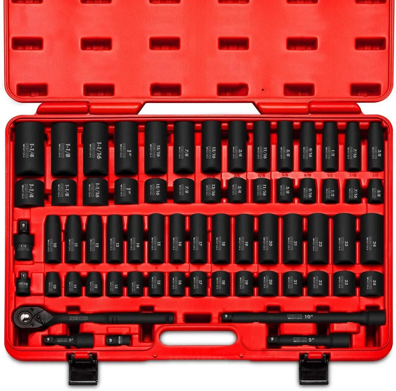 1/2" Drive Master Impact Socket Set, 65 Piece M1