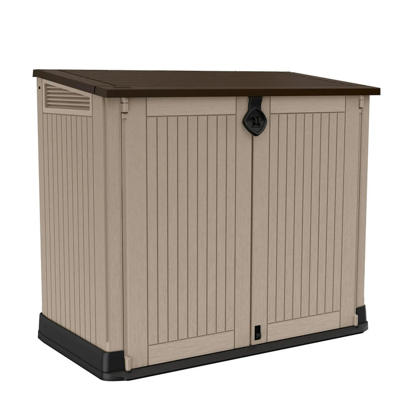 30-Cu Ft All-Weather Resin Storage Shed, Beige S4