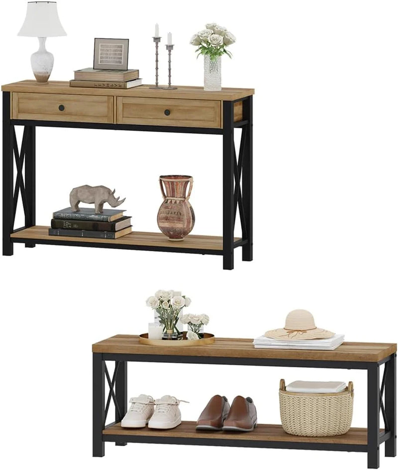 Wooden furniture sets, cabinets with drawers and storage benches with shoe racks, are suitable for entrances, living rooms and bedrooms. J1