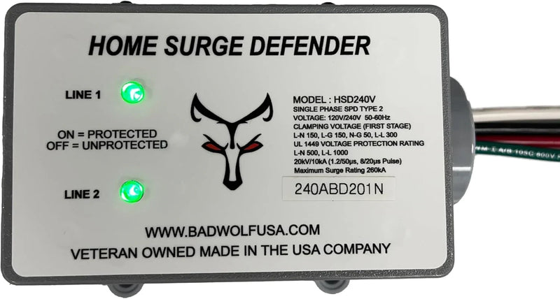 Whole House EMP Surge Protector, 260kA of Surge Protection to Help Shield Your Home from Lightning, EMP, CME and Solar Flare Damage. V1