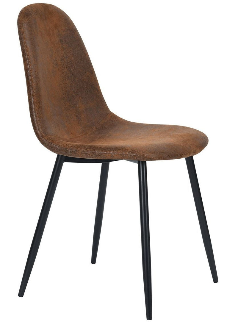 39F Charlton Suede Dining Chair, Brown E5