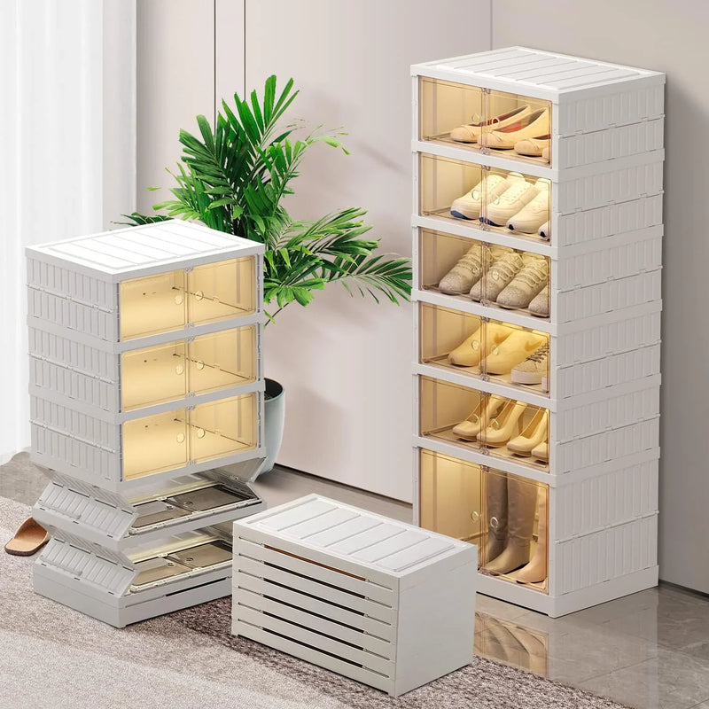 9-Tier LARGE Stackable Plastic Shoe Rack K4