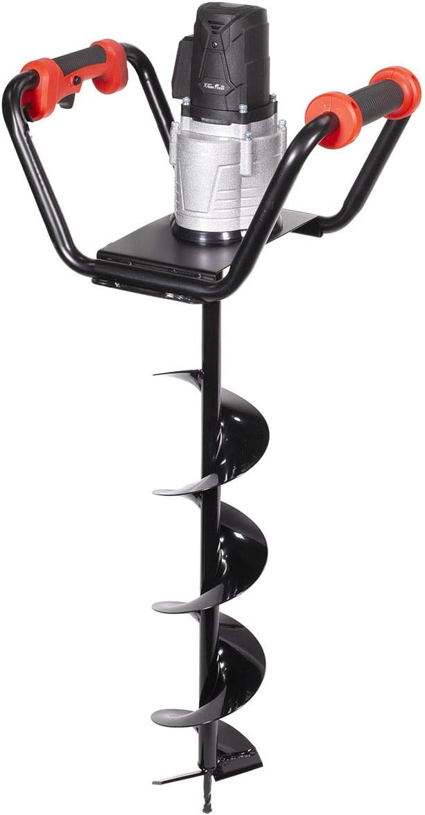 1500W industrial trenching machine enclosure features a soil excavation power head, including a 6-inch digging auger bit kit O9