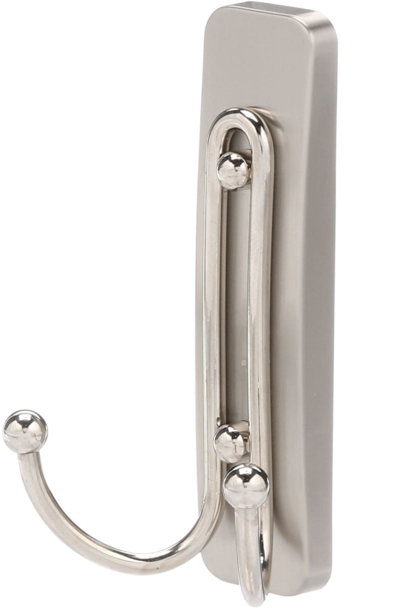 3M Command Large Bathroom Double Hook, Satin Nickel O1