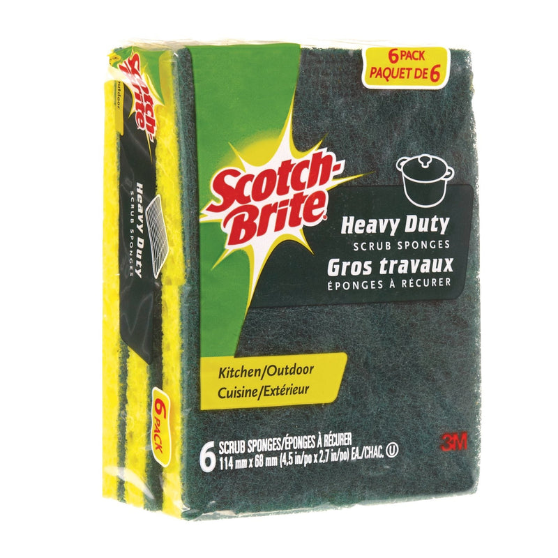 3M Scotch-Brite Heavy Duty Scrub Sponge, 6-pk T9
