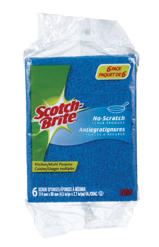 3M Scotch-Brite Non-Scratch All-Purpose Scrub Sponge, 6-pk U9