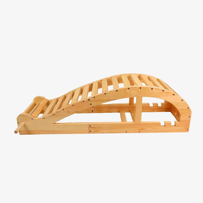 Yoga Inverted Pole Pose Seated Cushion - Wooden backward bend seat cushion, designed for deep stretching and enhancing flexibility; Large-sized backward bend cushion, providing better support effect L0