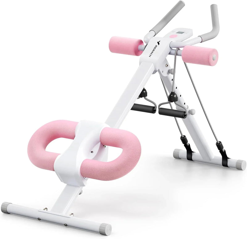 Ab Workout Equipment, Adjustable Ab Trainer Machine for Abs Workout at Home Gym, Foldable, Knee Protection, Abdominal Trainer for Stomach Workout Q4