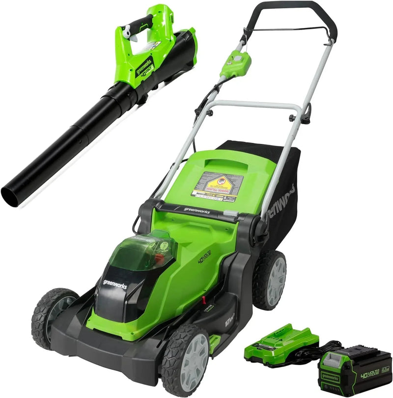 40V 17" Cordless (Push) Lawn Mower (75 Compatible Tools), 4.0Ah Battery and Charger Included V2
