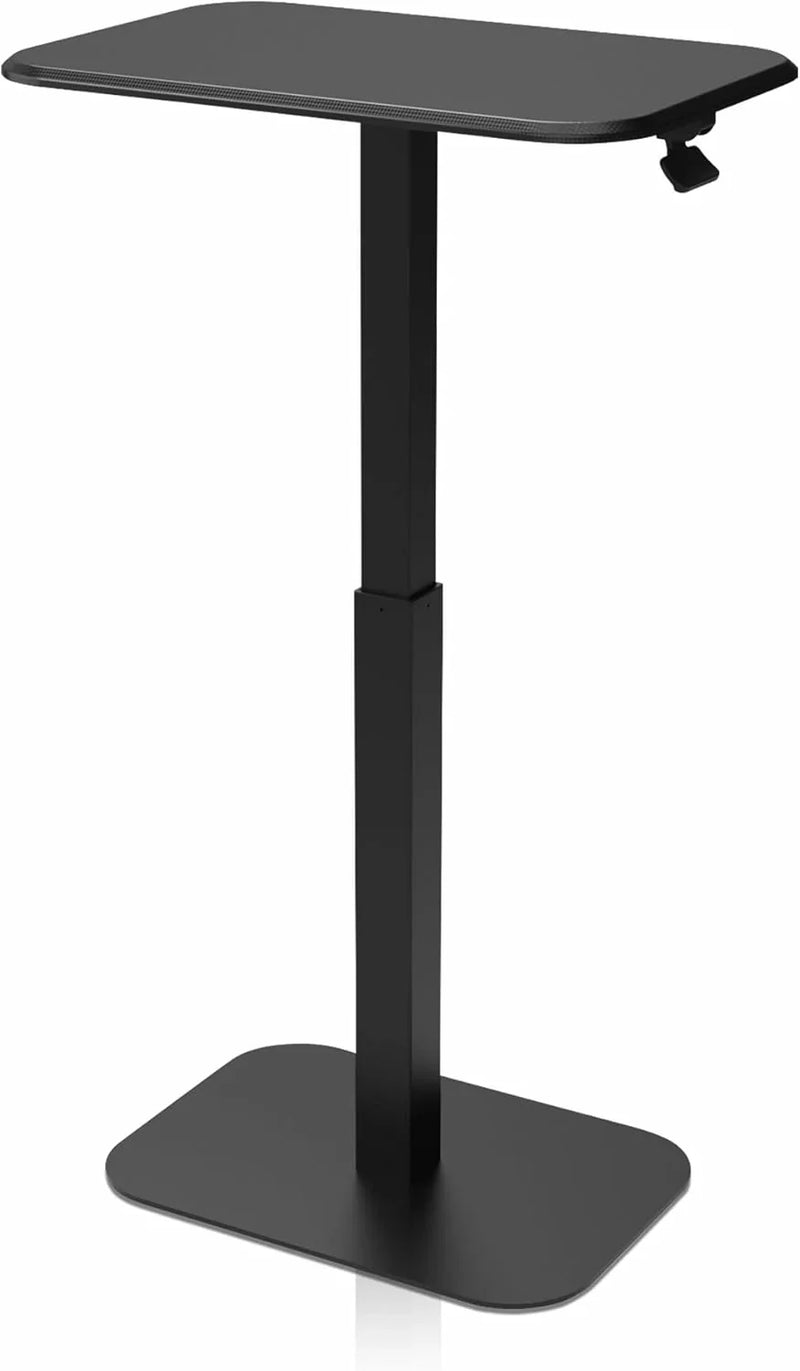 Adjustable height side table, a versatile decorative item suitable for both home and office settings. It features precise engineering for effortless height adjustment, ensuring excellent stability (white base and carbon fiber tabletop) G9