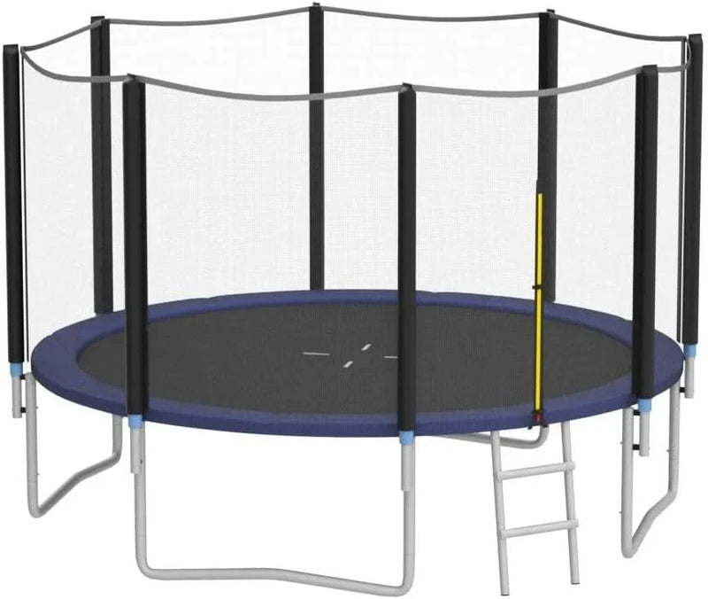 8 feet, 10 feet, 12 feet, 14 feet, 15 feet, 16 feet children's and adult trampolines. Certified by ASTM with netting. Made of thick steel plates, durable, suitable for outdoor large-scale leisure trampolines in various weather conditions, equipped wi X8