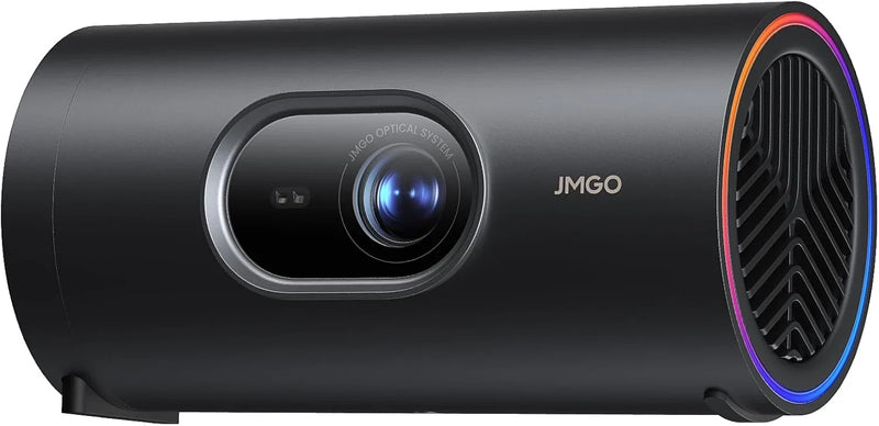 1080P intelligent portable projector, Google TV, 400 lumens, 8-watt Dolby Digital Sound, 3D activation function, HDR10 standard, mini projector with Wi-Fi and Bluetooth functions, suitable for home and outdoor use, equipped with optical filter. D5