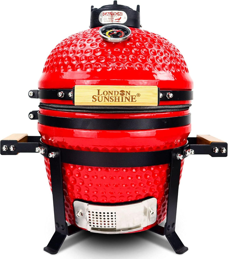 13-inch ceramic Kamodo charcoal barbecue grill - red H2