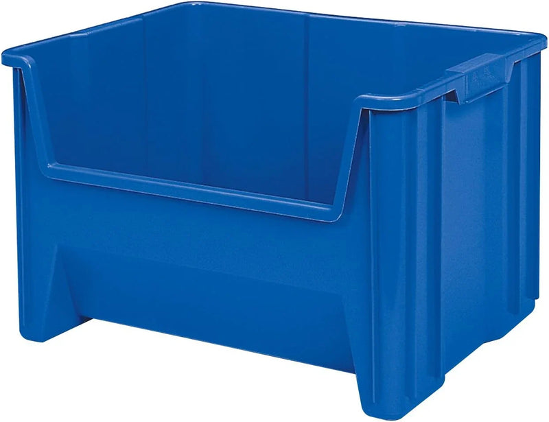 Akro-Mils 13017 Stack-N-Store Heavy Duty Stackable Open Front Plastic Storage Container Bin, (15-Inch x 20-Inch x 12-1/2-Inch), Gray, (3-Pack) W6