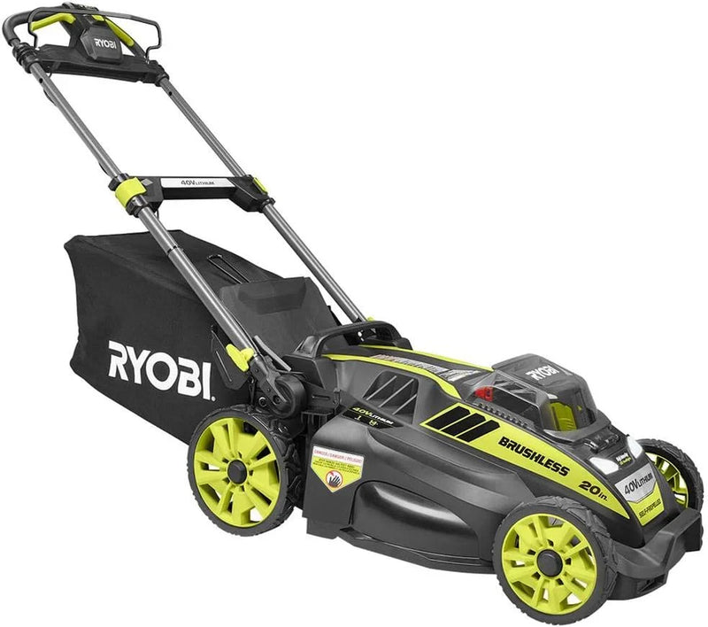 20" RY40190 40-Volt Brushless Lithium-Ion Cordless Battery Self Propelled Lawn Mower with 5.0 Ah Battery and Charger Included R0
