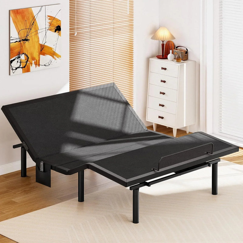 Amada Full Adjustable Bed Frame, Electric Base with Wireless Remote, 4 USB Ports, LED Night Light, Head & Foot Incline, Zero Gravity, Anti-Snore - 01B-F K0