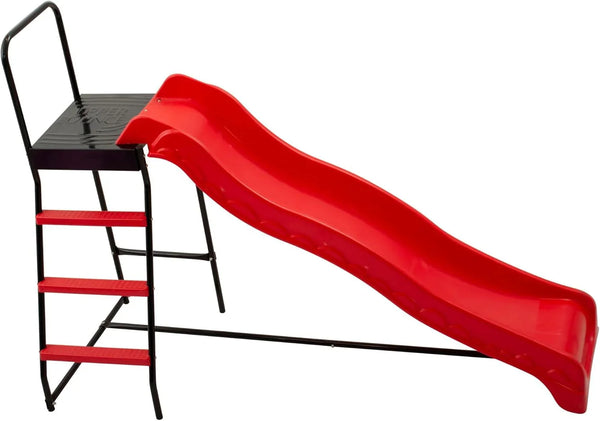 Trampoline Step N Slide | Fun Indoor & Outdoor Ladder and Wave Slide Set – Perfect for Round or Rectangle Trampolines with or Without Net V0