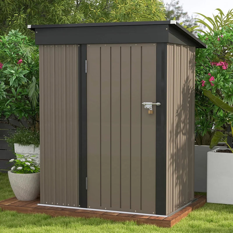 5x3 FT Outdoor Storage Shed for Backyard Garden Patio Lawn O0