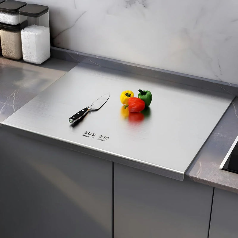 316 Stainless Steel Cutting Board,Cutting Boards for Kitchen,Chopping Board,Large Cutting Board for Chopping Meat,Vegetables,Fruits,Cheese 39.37 * 22.83in M3