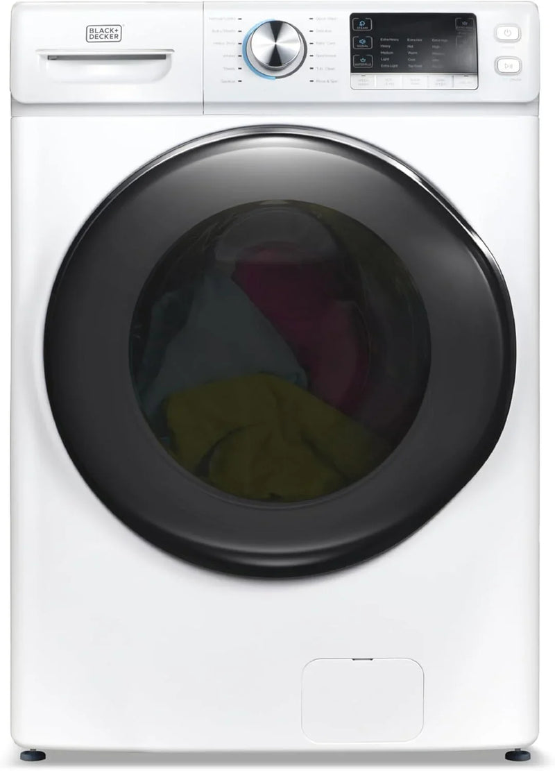 0.9 Cu. Ft. Portable Washer, 6.6 lb. Capacity Washing Machine for Homes & Apartments, 5 Wash Cycles, Quick Connect Sink Adapter and Drain Hose Included, Transparent Lid, BPWM09W, White J1