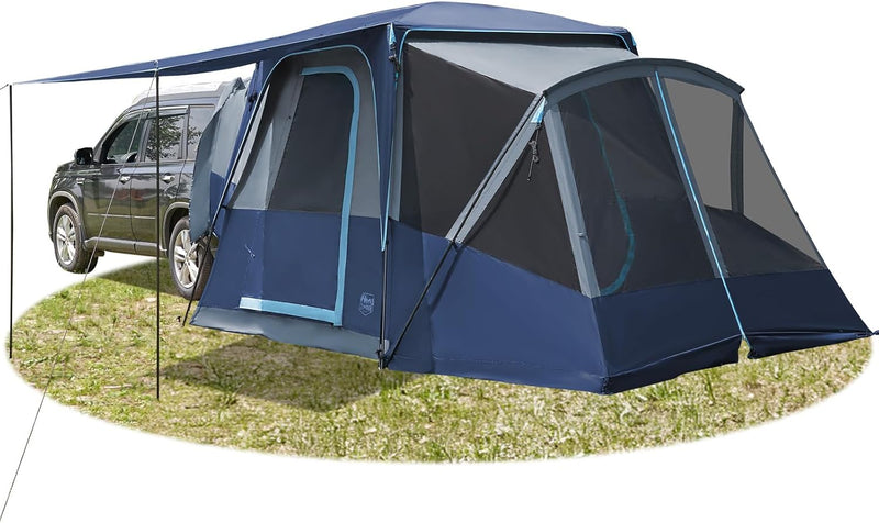 5-9 Person SUV Tent with Screen Porch and Awning for Family Camping, Weather Resistant and Portable Van or Car Tent, Includes Rainfly and Storage Bag, 13' W X 10' L X 7.1' H O2
