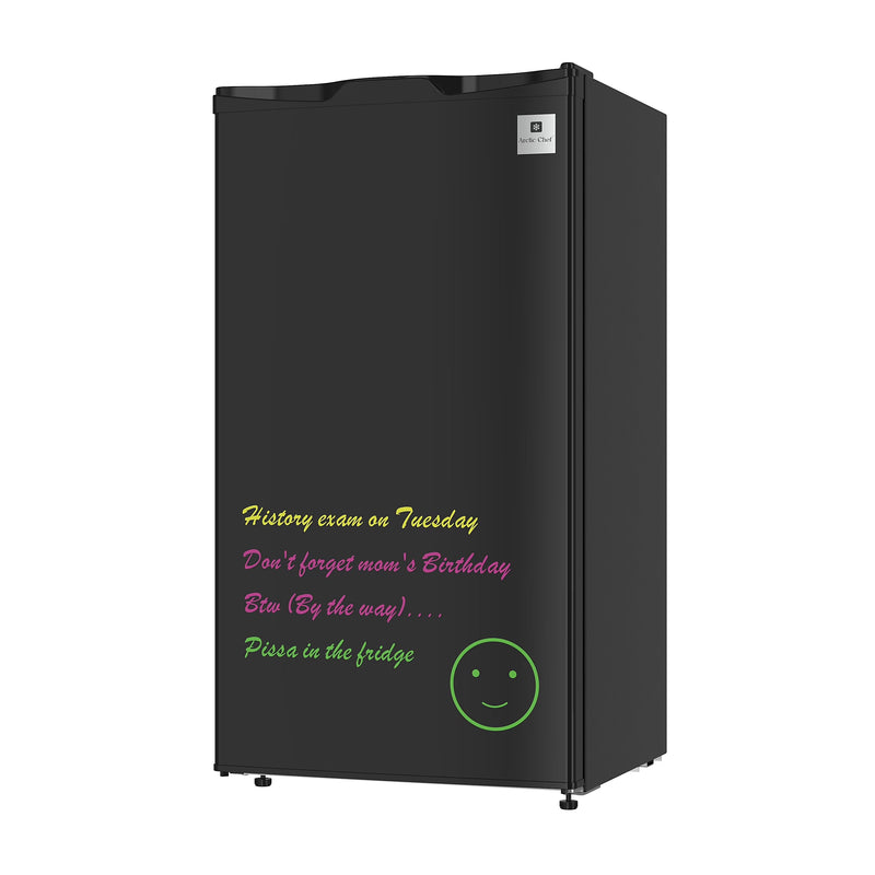 Arctic Chef 3.2 Cu. ft. Compact Refrigerator with Eraser Board Door, RFR326, Black O3
