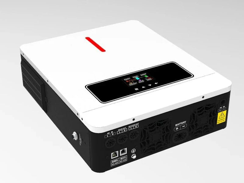3600W Hybrid Pure Sine Wave Power Inverter with 120A MPPT Solar Charger .dc 24V to ac 110v 60HZ Solar Converter for Home,Car ＆Cabin (DC24V(Range20V-30V) 3600VA) P4