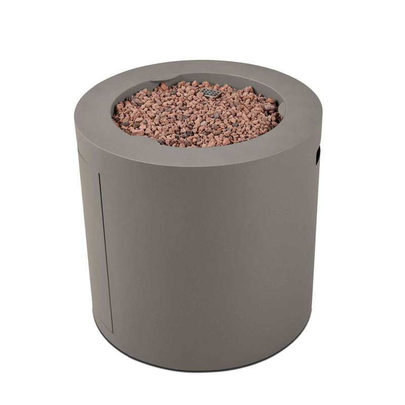 Aegean Steel Propane Fire Pit Hidden Tank in Mist Gray, 24-in A4