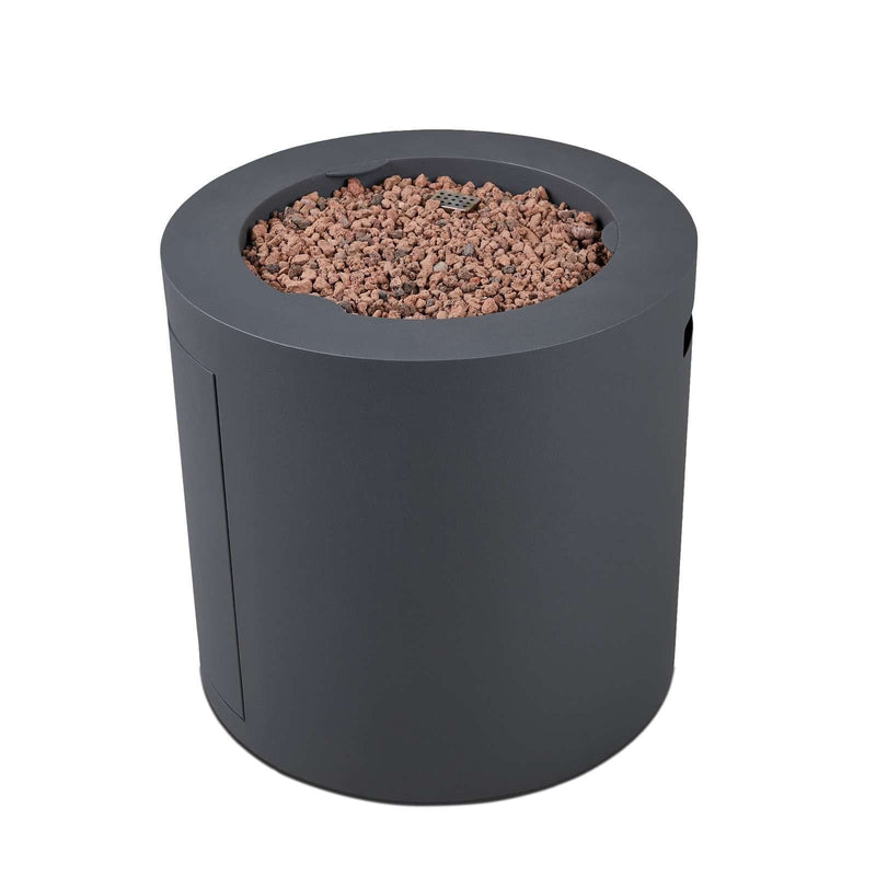 Aegean Steel Propane Fire Pit Hidden Tank in Slate, 24-in C1