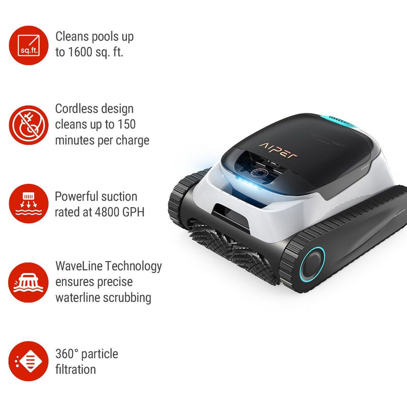 Aiper Scuba N1 Cordless Robotic Pool Cleaner for In-Ground Pools up to 1600 sq. Ft. B7