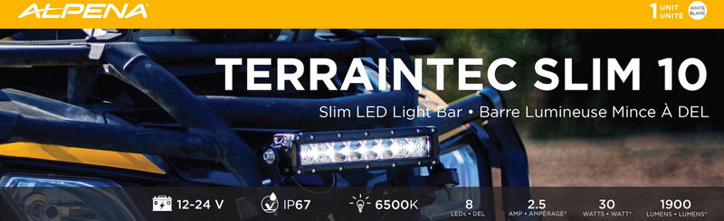 Alpena TerrainTec Slim 10 LED Light Bar U9